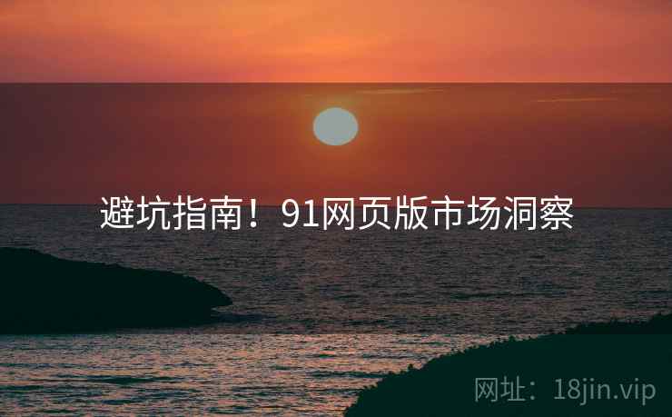 避坑指南！91网页版市场洞察