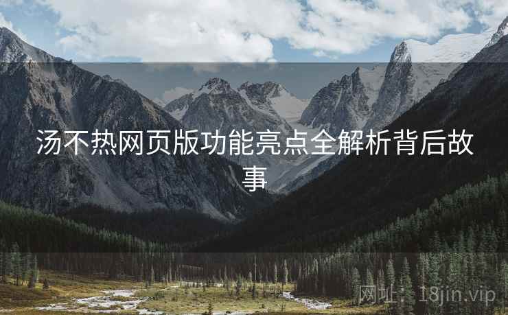 汤不热网页版功能亮点全解析背后故事