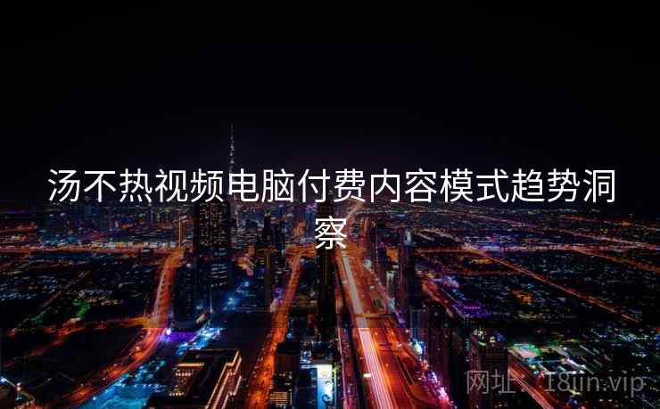 汤不热视频电脑付费内容模式趋势洞察