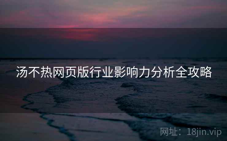 汤不热网页版行业影响力分析全攻略